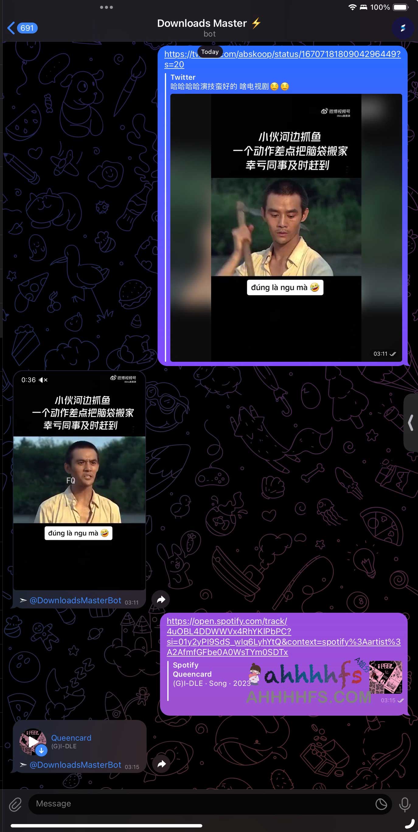 多媒体视频音乐下载机器人-DownloadsMasterBot