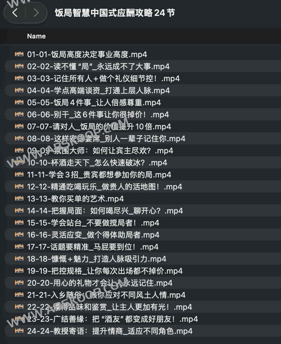 饭局智慧中国式应酬攻略24节