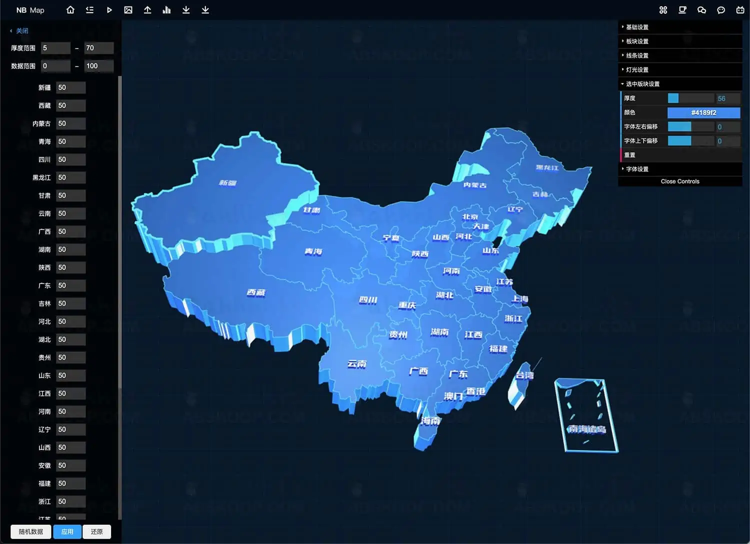 NB Maps 三维地图可视化软件 免费一键生成三维地图
