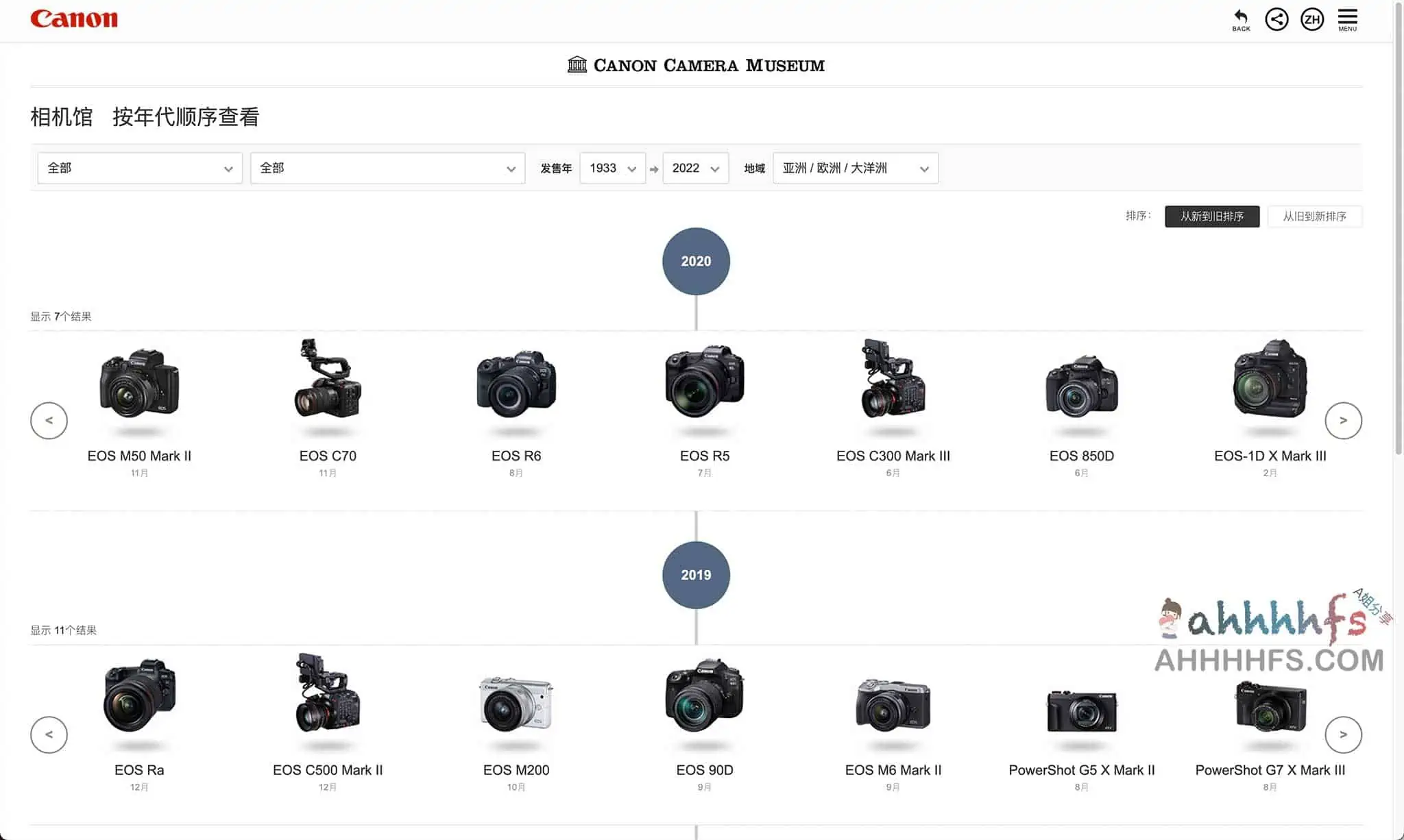 佳能相机博物馆 摄影爱好者收藏必备