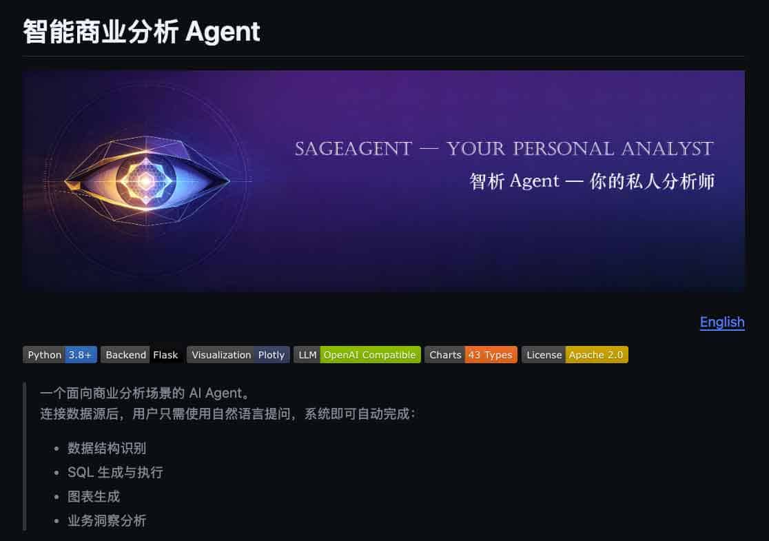 Data-Analysis-Agent:用自然语言查数据库的开源 AI 数据分析工具 1 Data-Analysis-Agent:用自然语言查数据库的开源 AI 数据分析工具