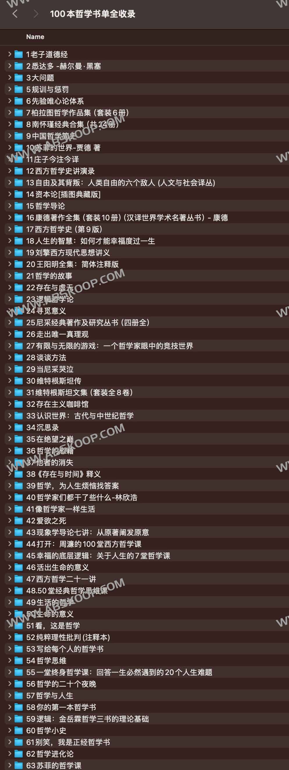 100本哲学书单全收录