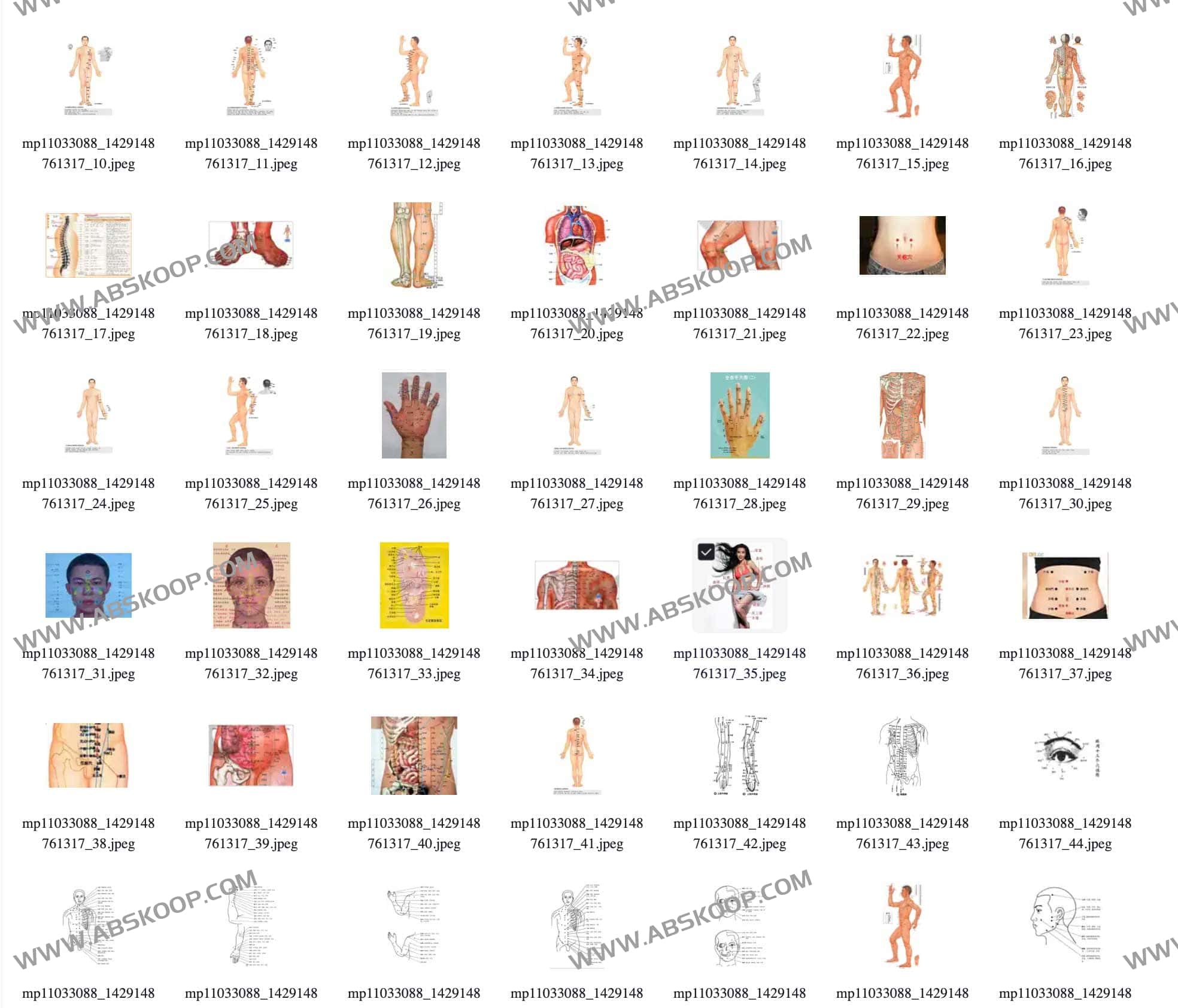 最全高清人体穴位图及穴位图解大全