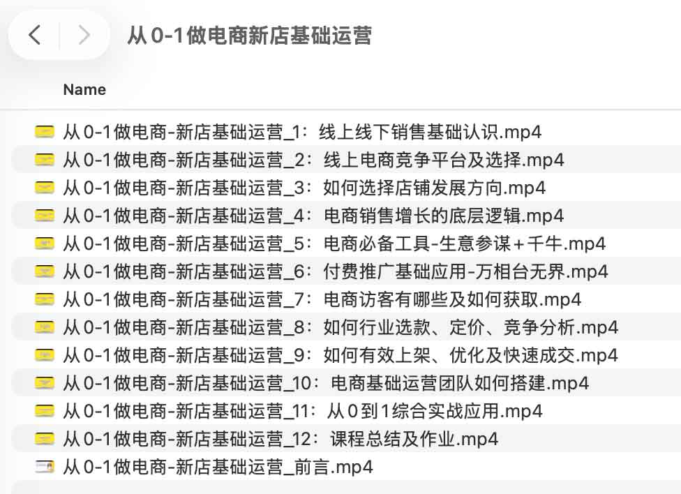 从0-1做电商新店基础运营