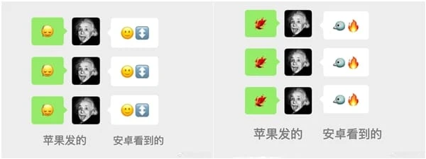 苹果用户再也不敢乱用emoji表情了:安卓和iPhone显示不一样插图 苹果用户再也不敢乱用emoji表情了:安卓和iPhone显示不一样插图