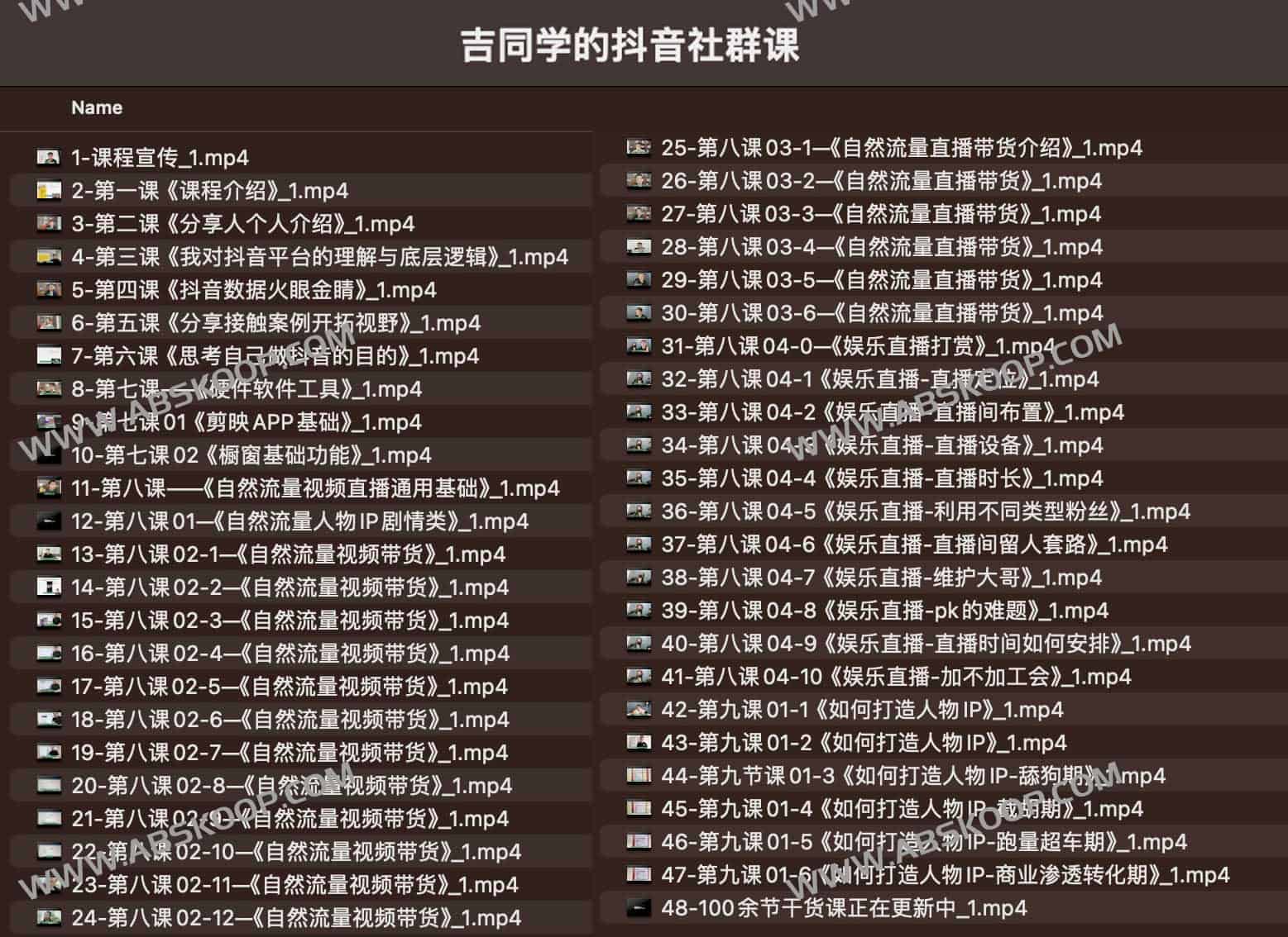 吉同学的抖音社群课 抖音电商教程