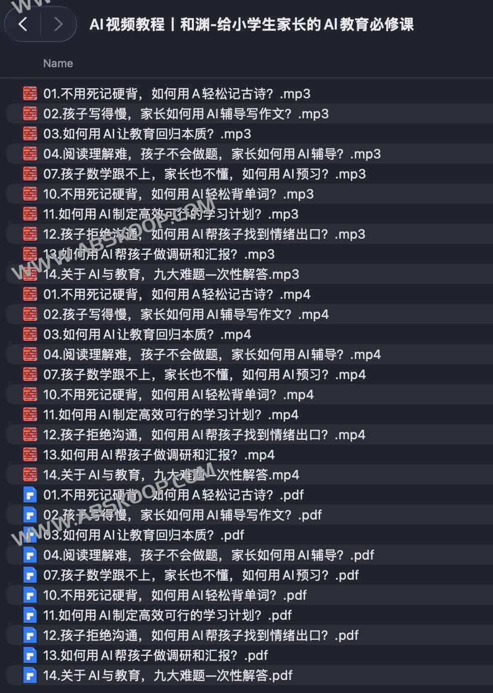 AI视频教程丨和渊-给小学生家长的Al教育必修课