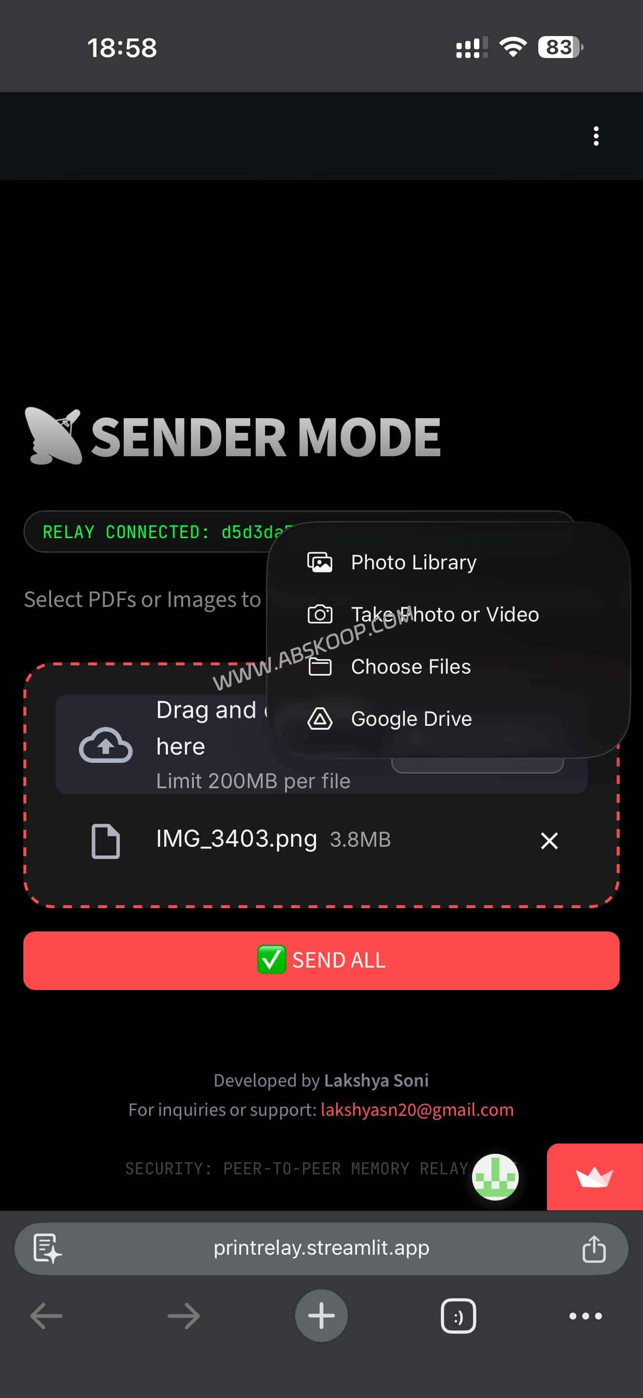 公用电脑传文件更稳！PrintRelay：扫码秒传的免登录临时文件传输工具