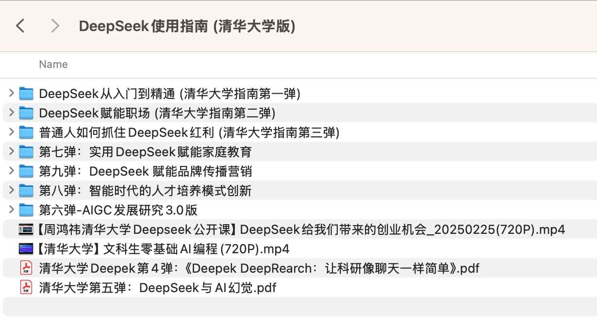 DeepSeek使用指南 (清华大学版)
