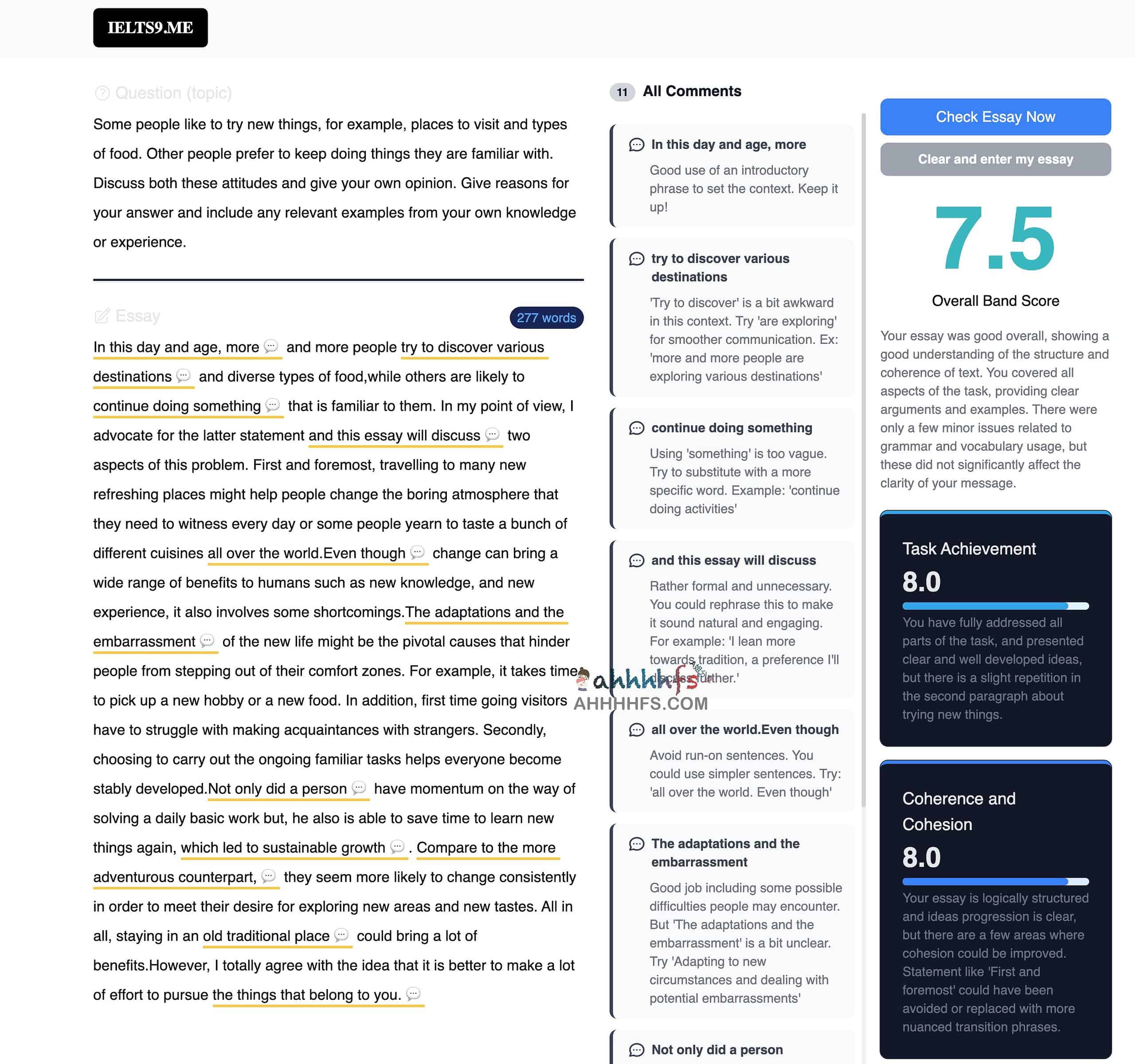 IELTS9ME-基于GPT4的雅思作文批改和评分工具