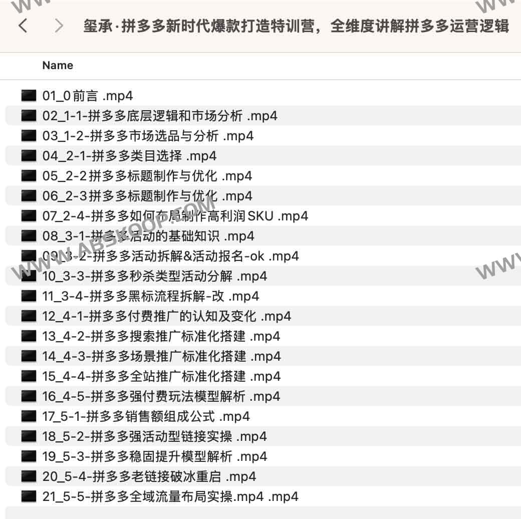 玺承 拼多多新时代爆款打造特训营，全维度讲解拼多多运营逻辑