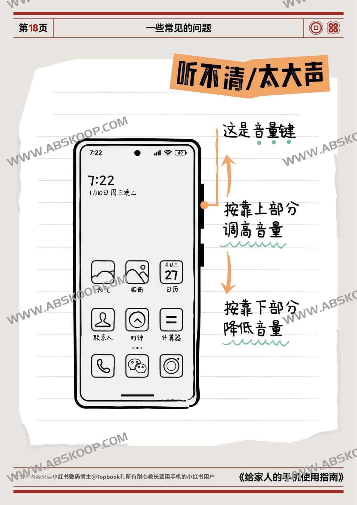 给家人的手机使用指南（A4彩印长边翻页）