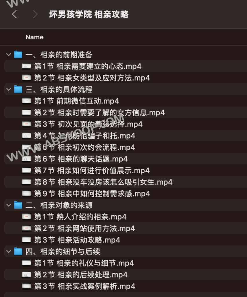 坏男孩学院 相亲攻略