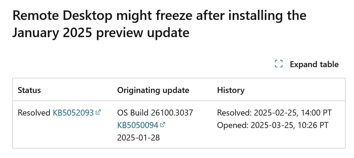 微软承认并修复 Win11 24H2 远程桌面故障插图 微软承认并修复 Win11 24H2 远程桌面故障插图