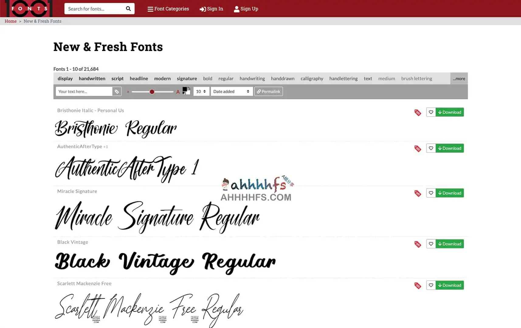 1001 Fonts 可商用英文字体