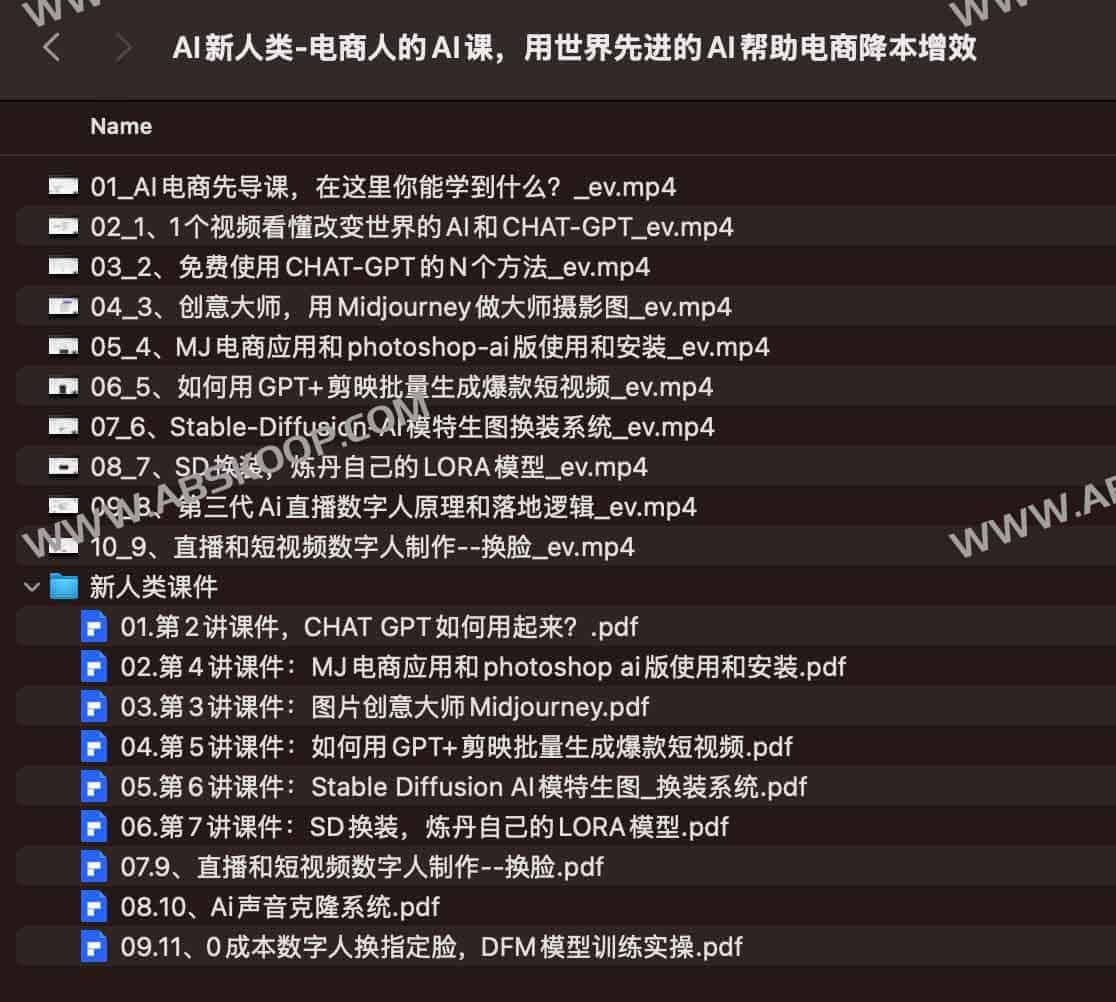 AI新人类-电商人的AI课，用世界先进的AI帮助电商降本增效