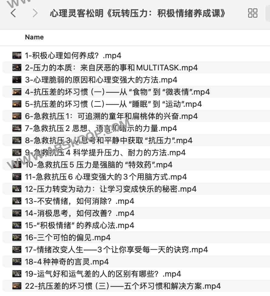 心理灵客松明《玩转压力：积极情绪养成课》
