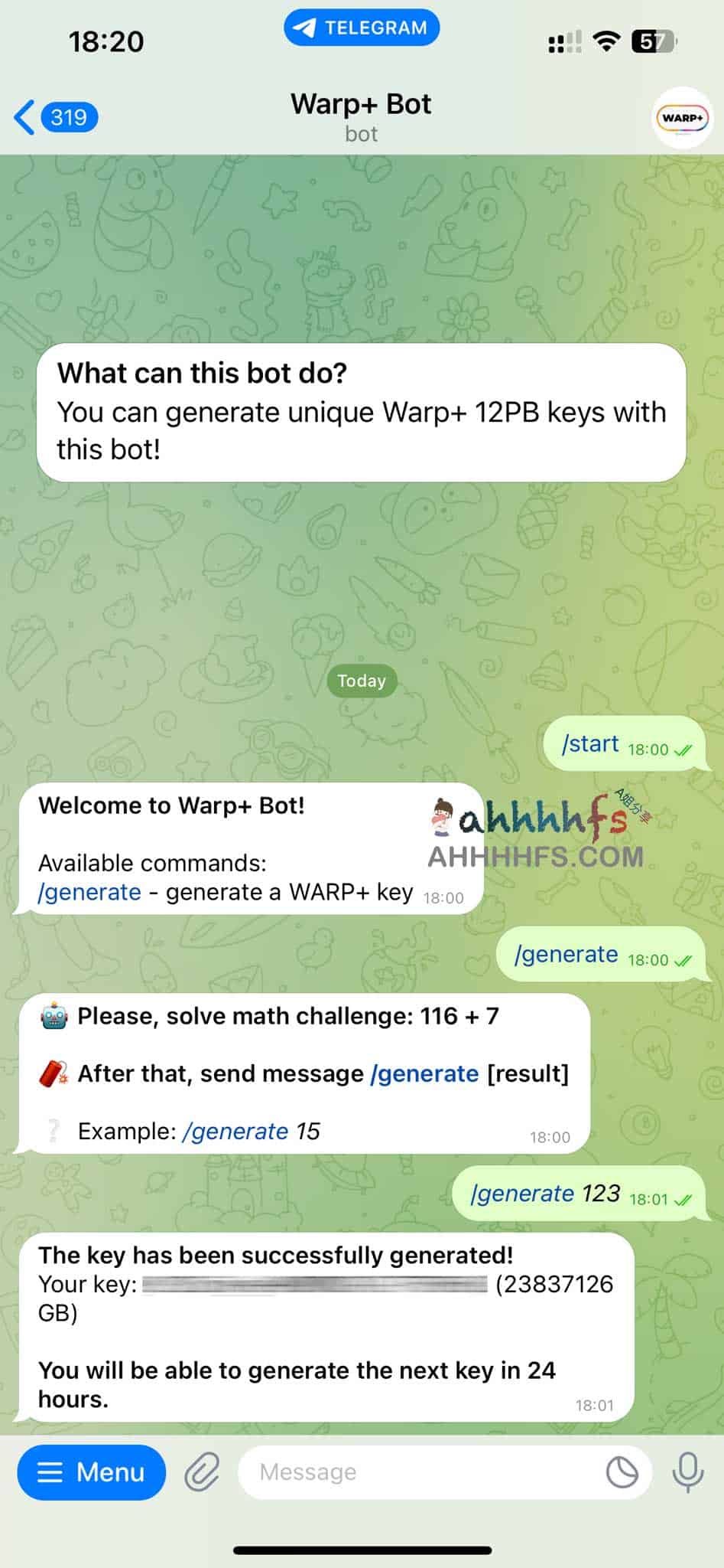 自动获取1.1.1.1 warp+ 24PB 无限流量密钥 出海无忧