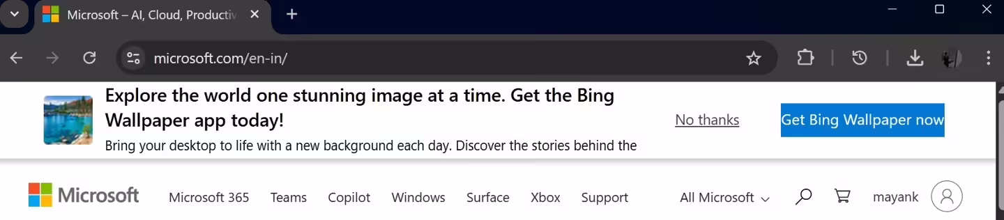 Win11 用户反馈微软 Bing 壁纸应用“小动作”，点下桌面自动跳转必应网站插图