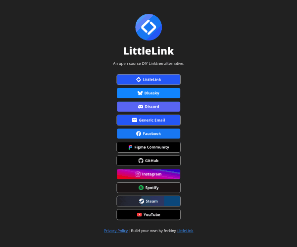 LittleLink：开源轻量级的 DIY Linktree 替代品