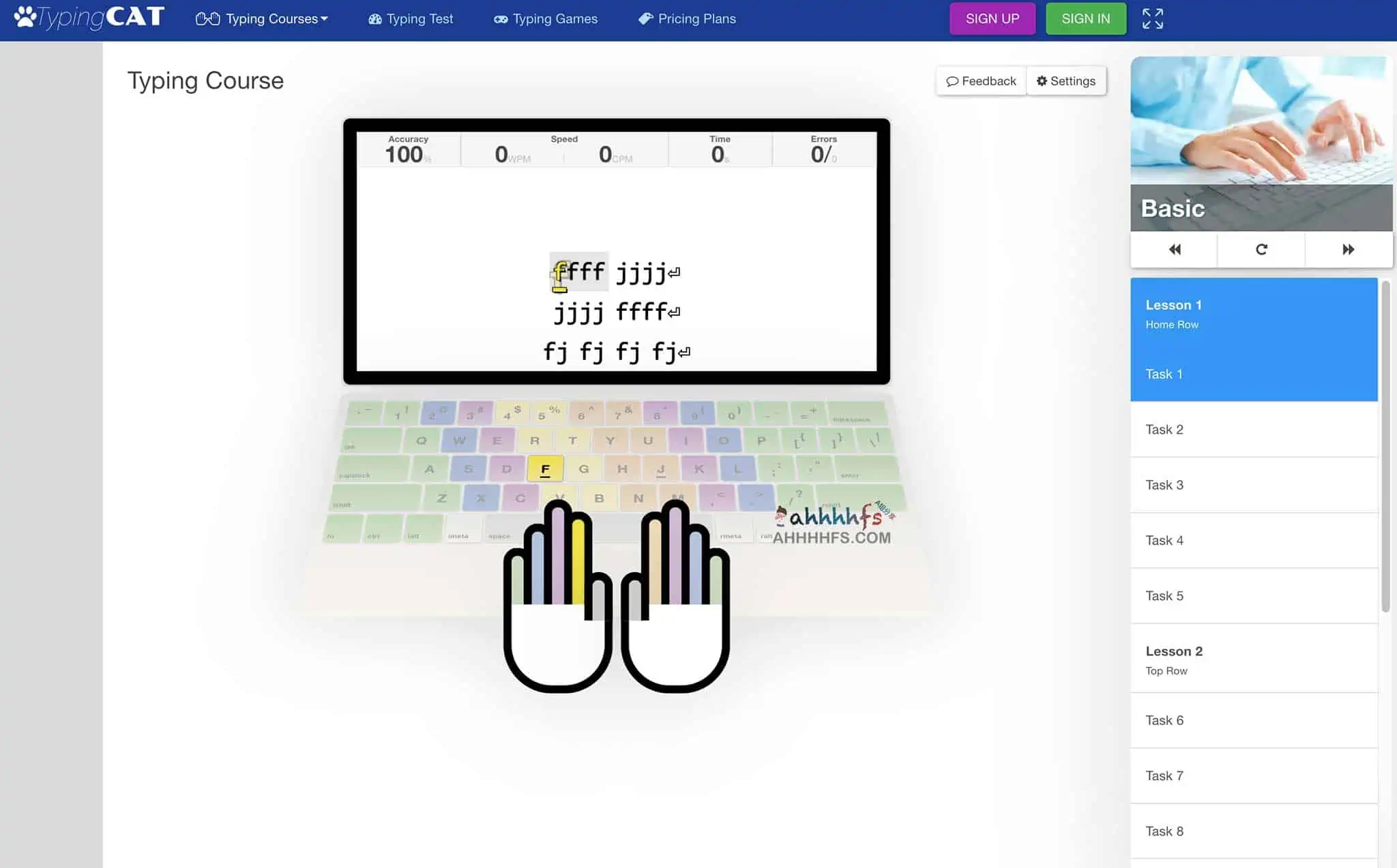 键盘打字指法练习：Typing Cat