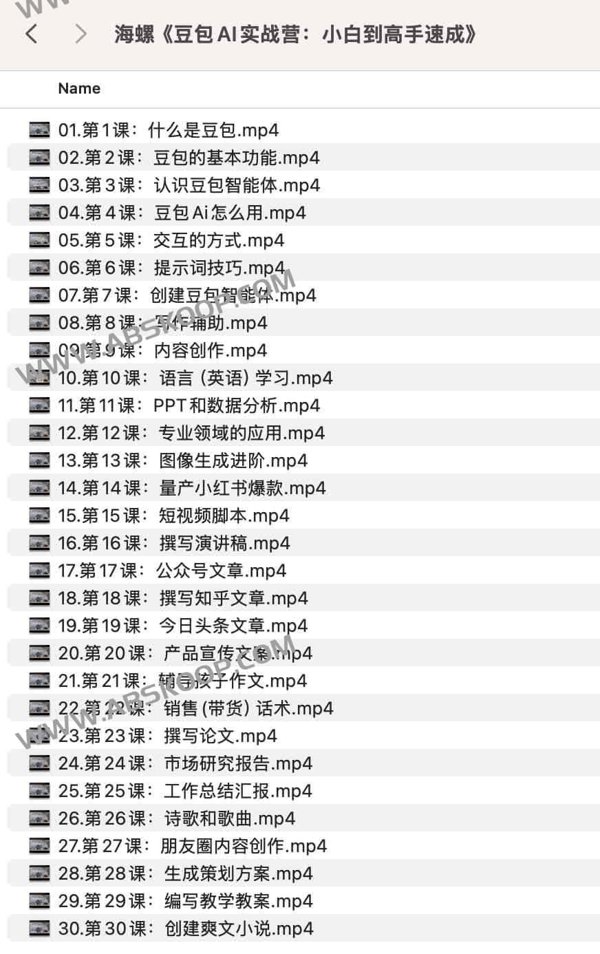 海螺《豆包AI实战营：小白到高手速成》