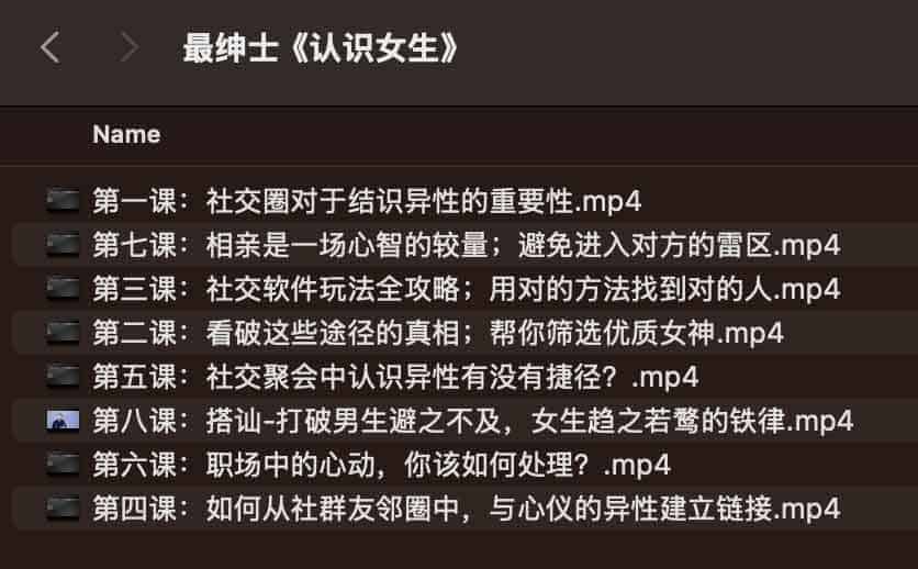 最绅士《认识女生》