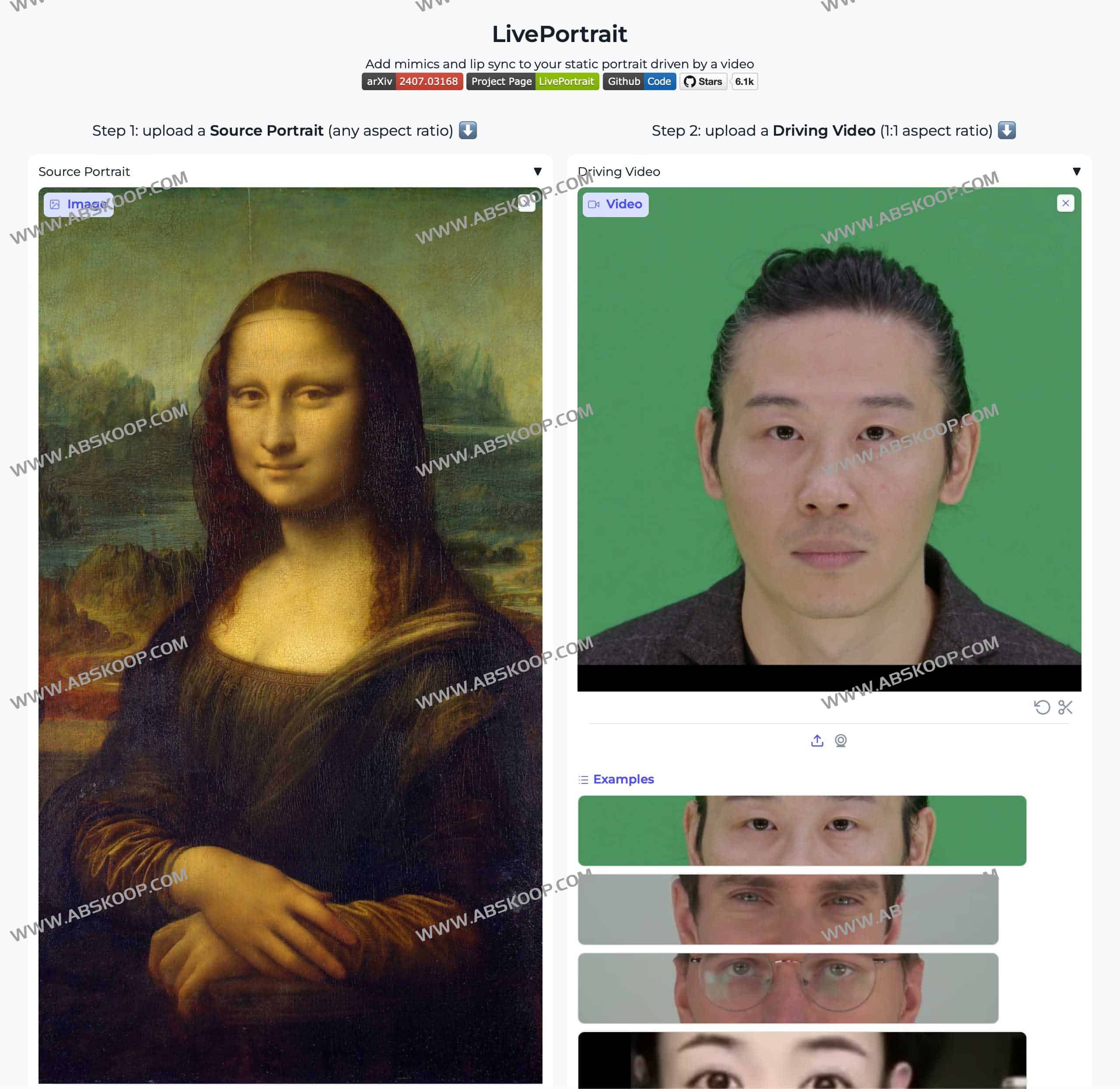 Live Portrait AI：AI照片转视频工具 将静态图像转换为动态视频