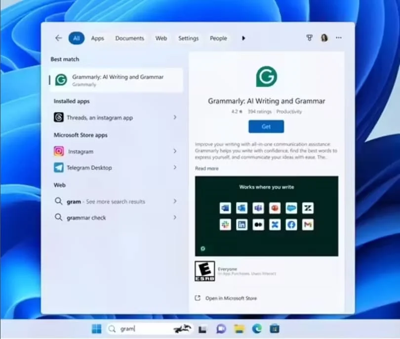 微软 Win11 搜索将集成应用商店,用户可直接下载应用插图 微软 Win11 搜索将集成应用商店,用户可直接下载应用插图