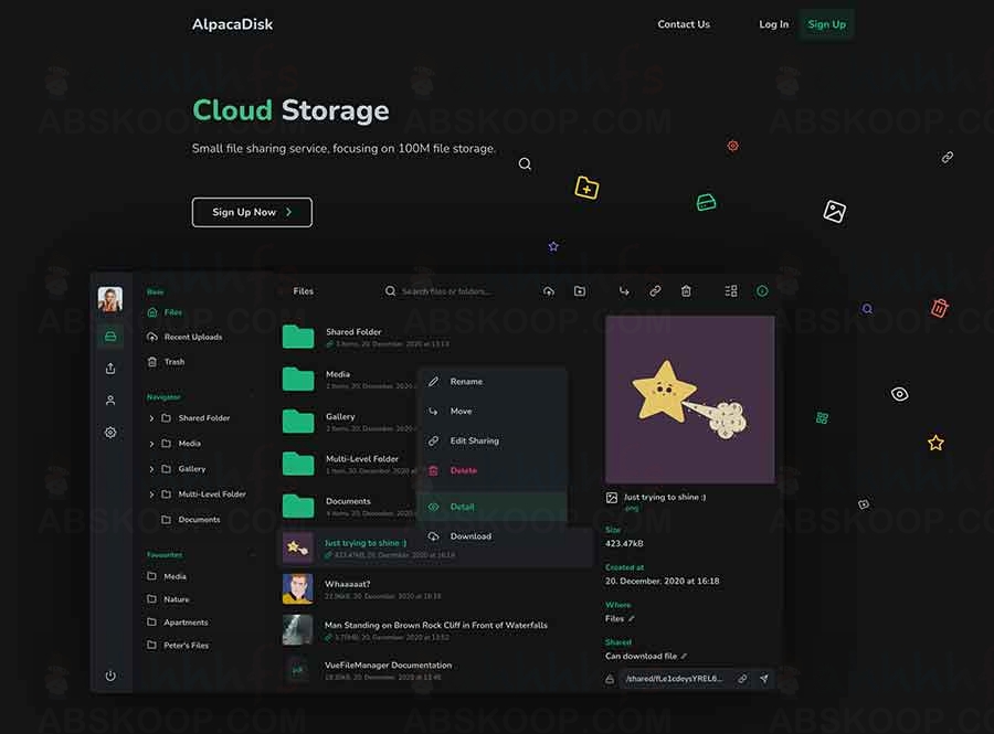 AlpacaDisk 羊驼盘 ：小文件快速共享服务云盘