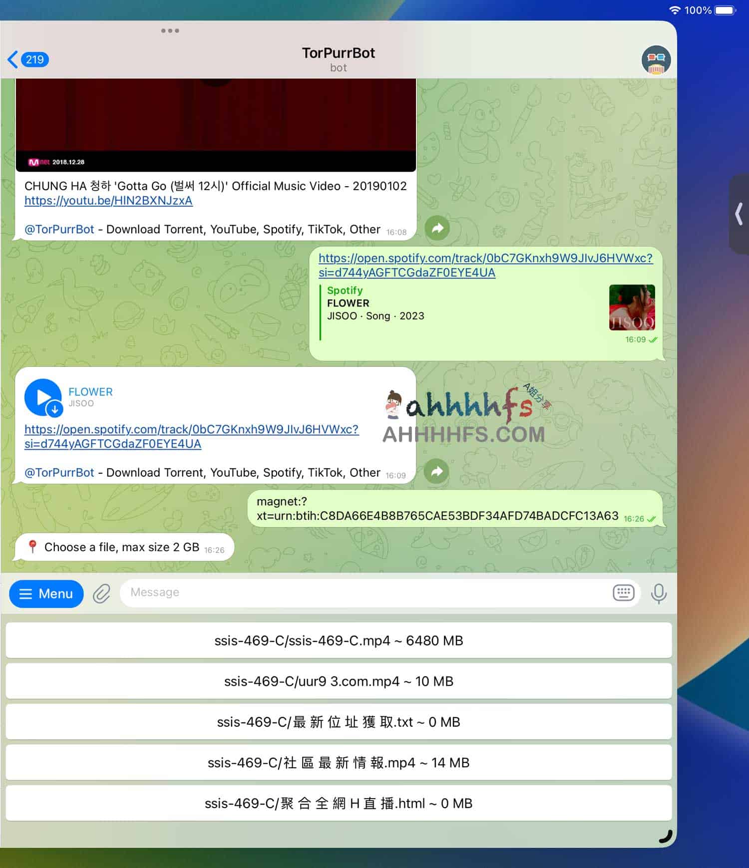 Telegram多功能视频下载机器人-TorPurrBot