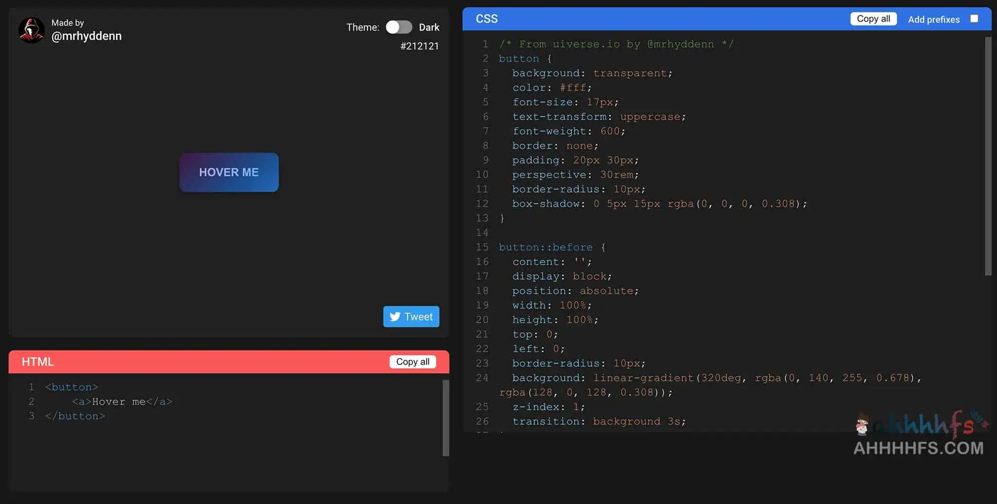 开源前端UI组件代码拷贝库 Ctrl+C用户福利