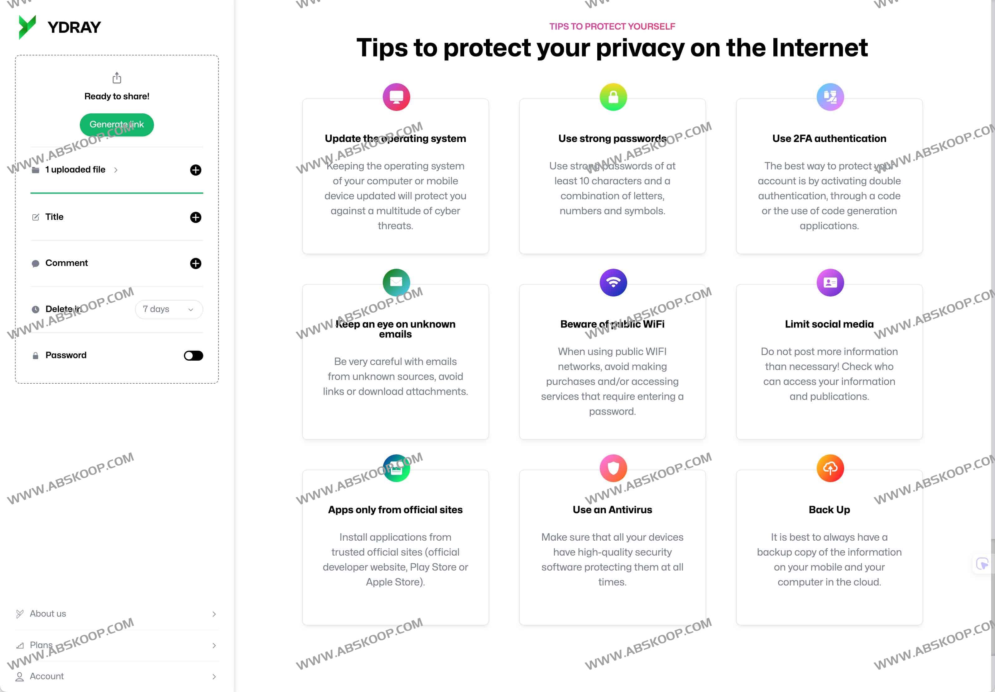 YDRAY：免费、安全的10GB大文件高速传输平台