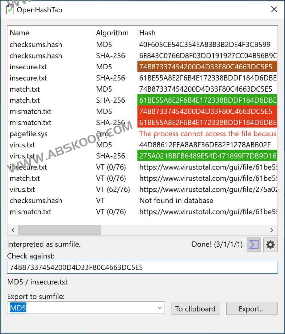 OpenHashTab：Windows文件哈希校验神器 28种算法支持与VirusTotal一键检测