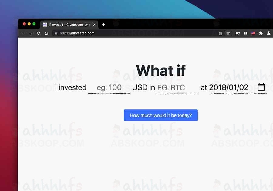 加密货币投资计算器-If Invested