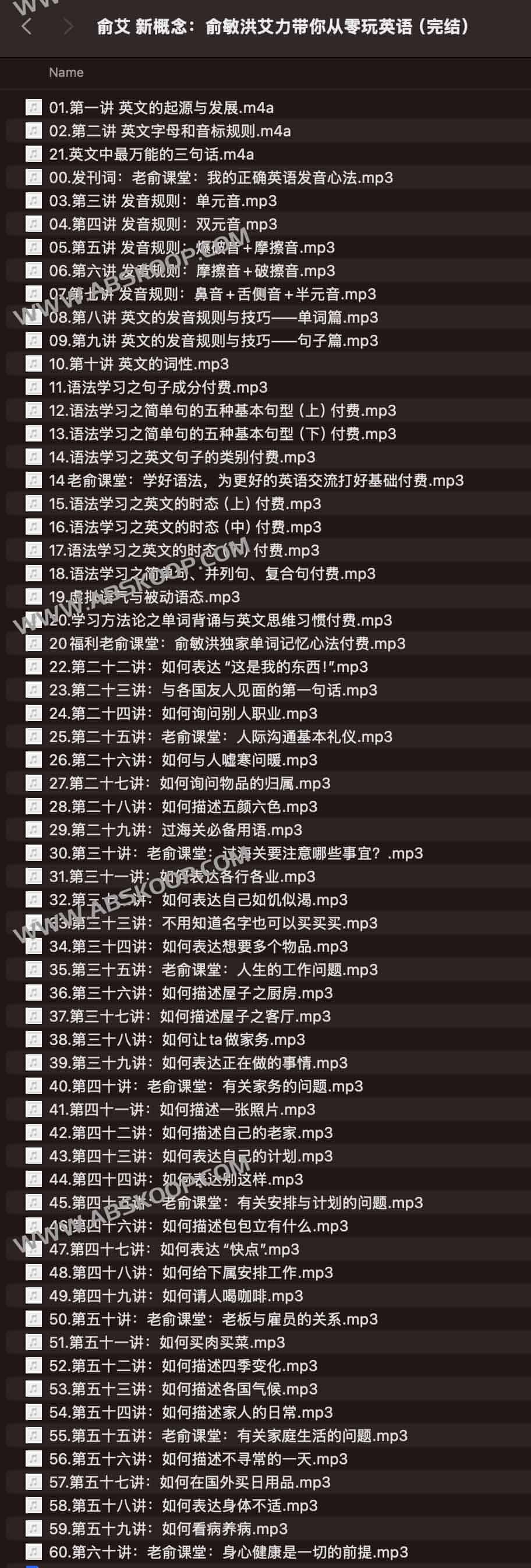 俞艾 新概念：俞敏洪艾力带你从零玩英语（完结）