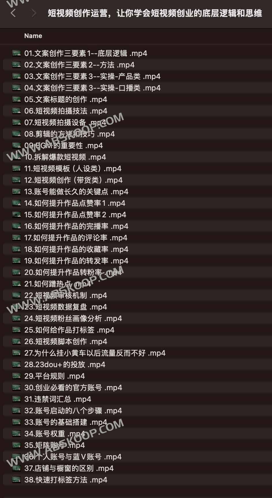 短视频创作运营，让你学会短视频创业的底层逻辑和思维