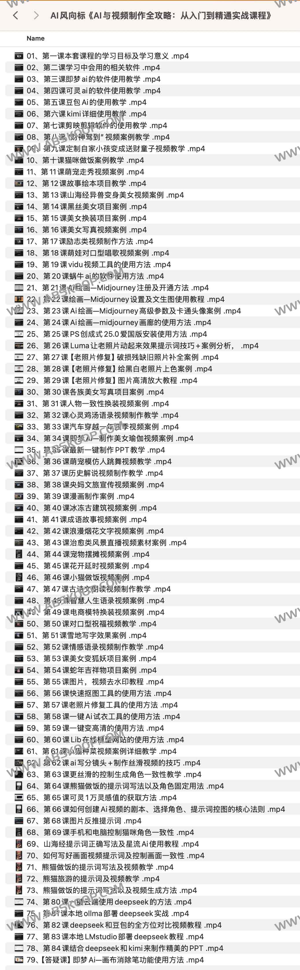 AI风向标《AI与视频制作全攻略：从入门到精通实战课程》