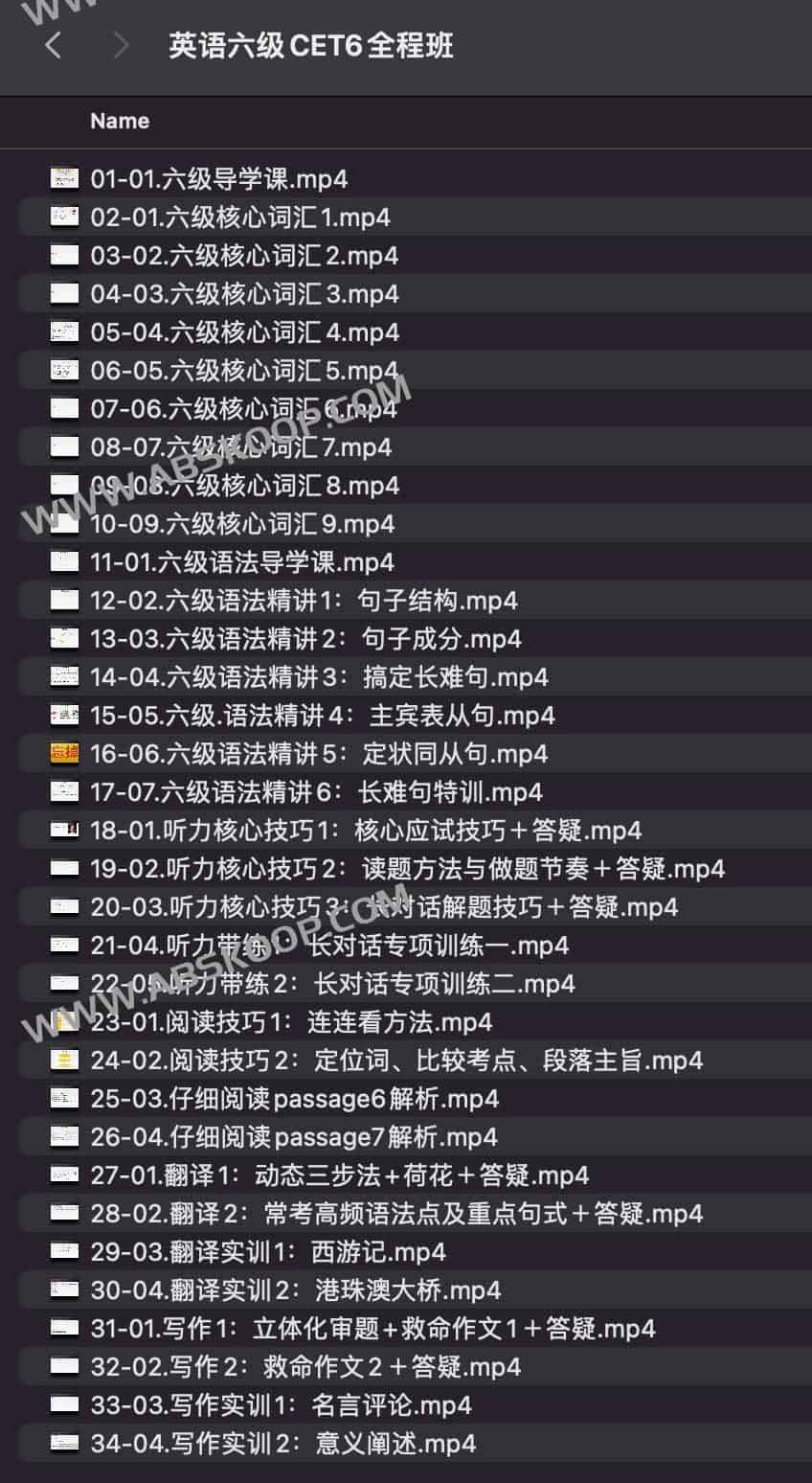 英语六级CET6全程班