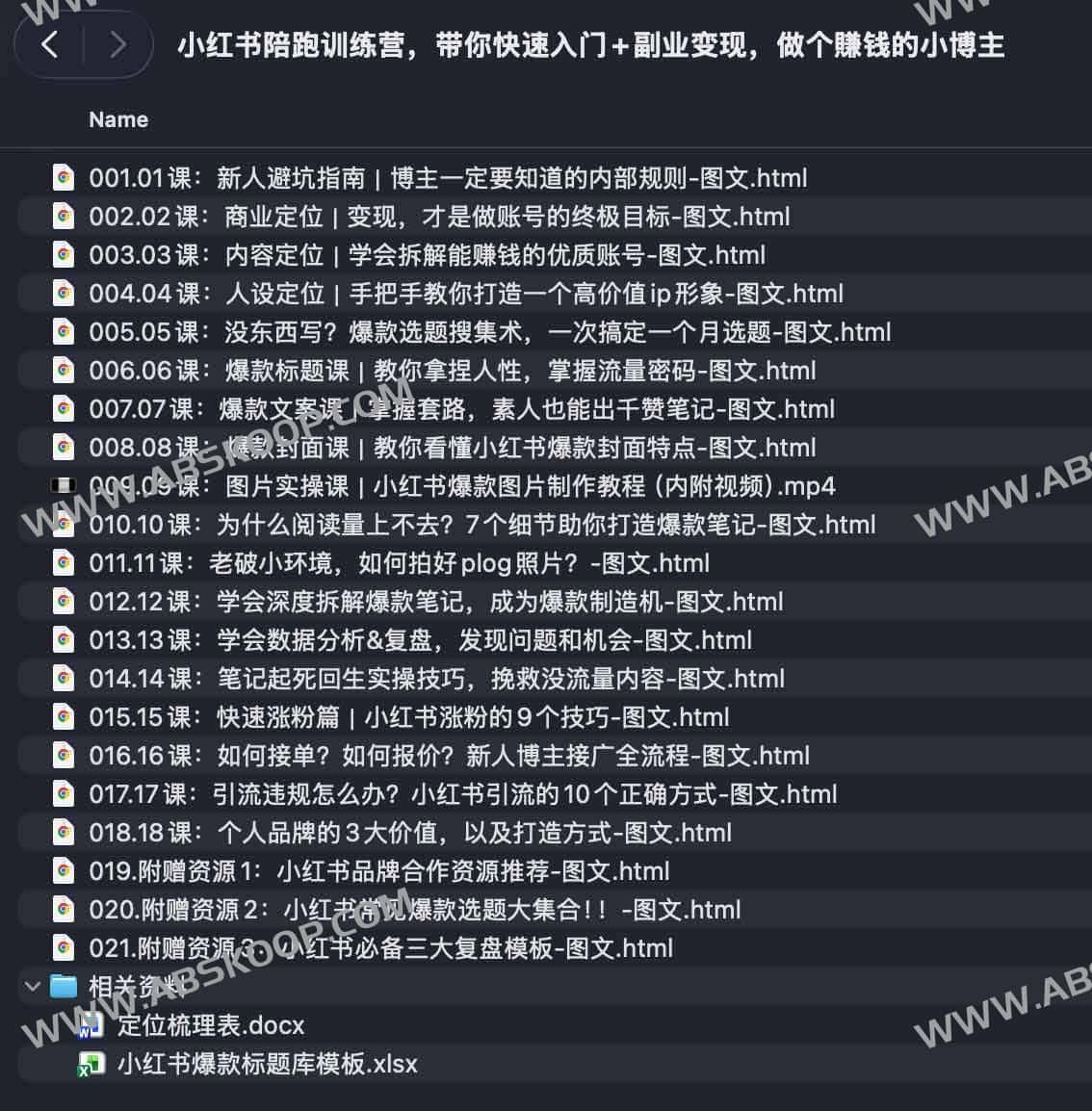 小红书陪跑训练营，带你快速入门+副业变现，做个賺钱的小博主