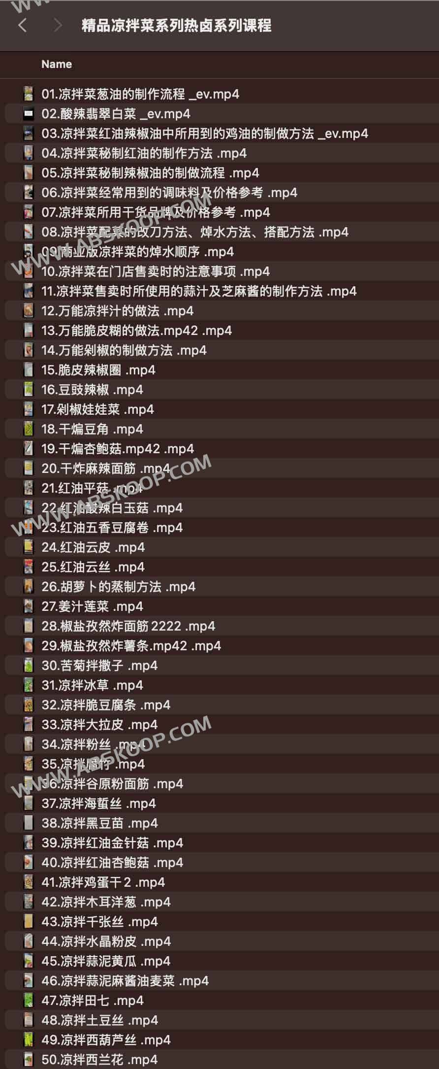 精品凉拌菜系列热卤系列课程