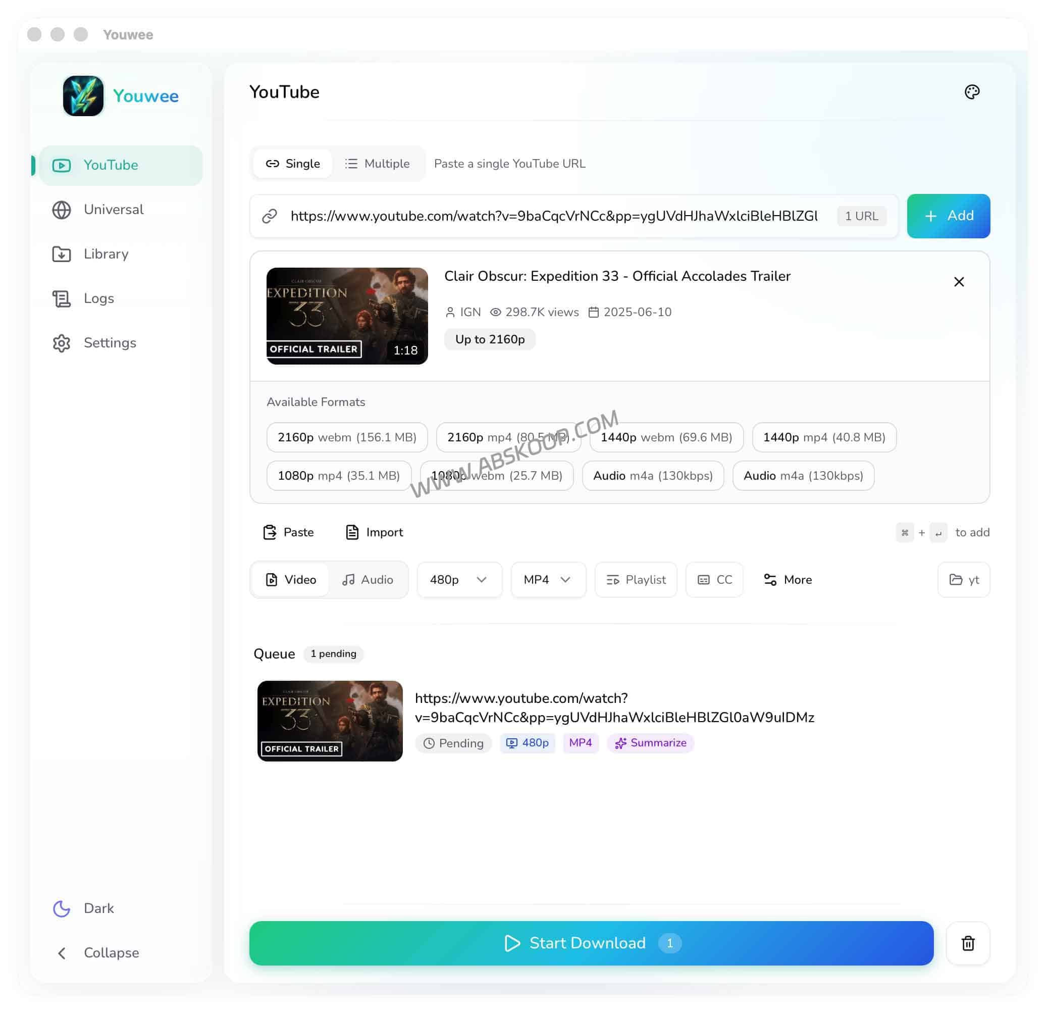 2026 开源工具评测：Youwee - 基于 Tauri 的现代化 yt-dlp 媒体归档终端