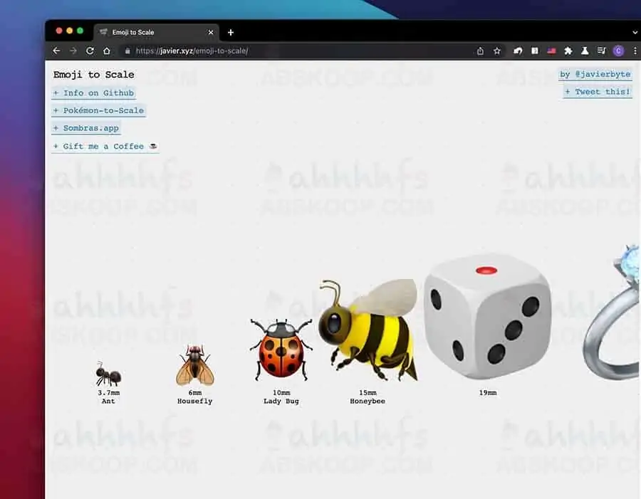 Emoji to Scale：把 emoji 表示的物体按真实大小顺序排列