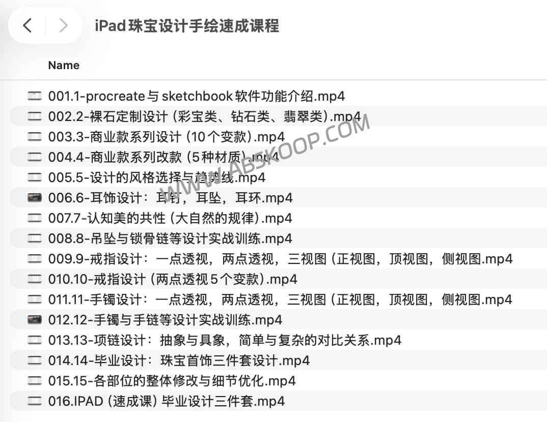 iPad珠宝设计商业手绘课：从Procreate入门到钻石/翡翠高定实战（含三视图透视详解）