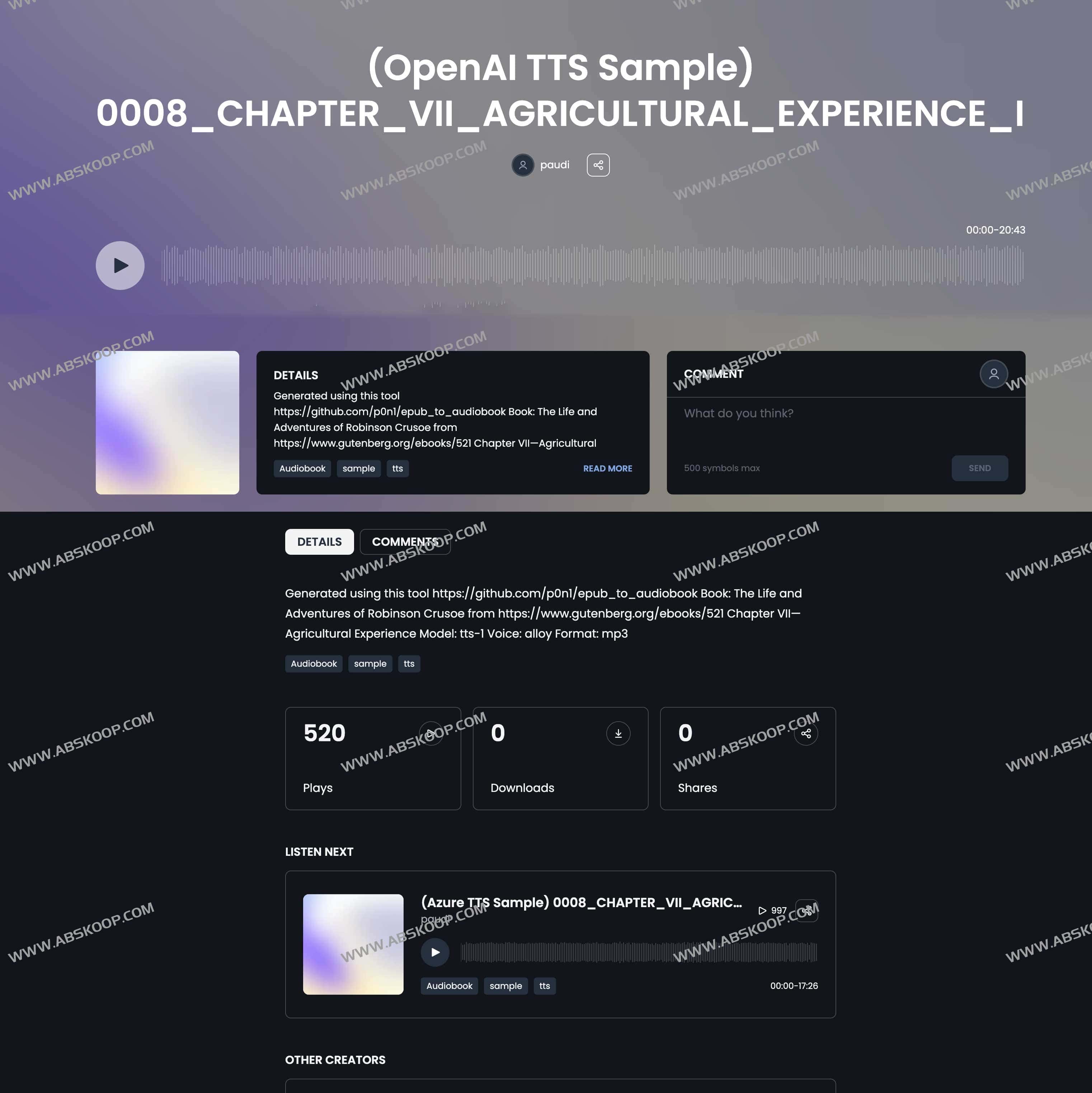 EPUB to Audiobook Converter-EPUB转有声读物器