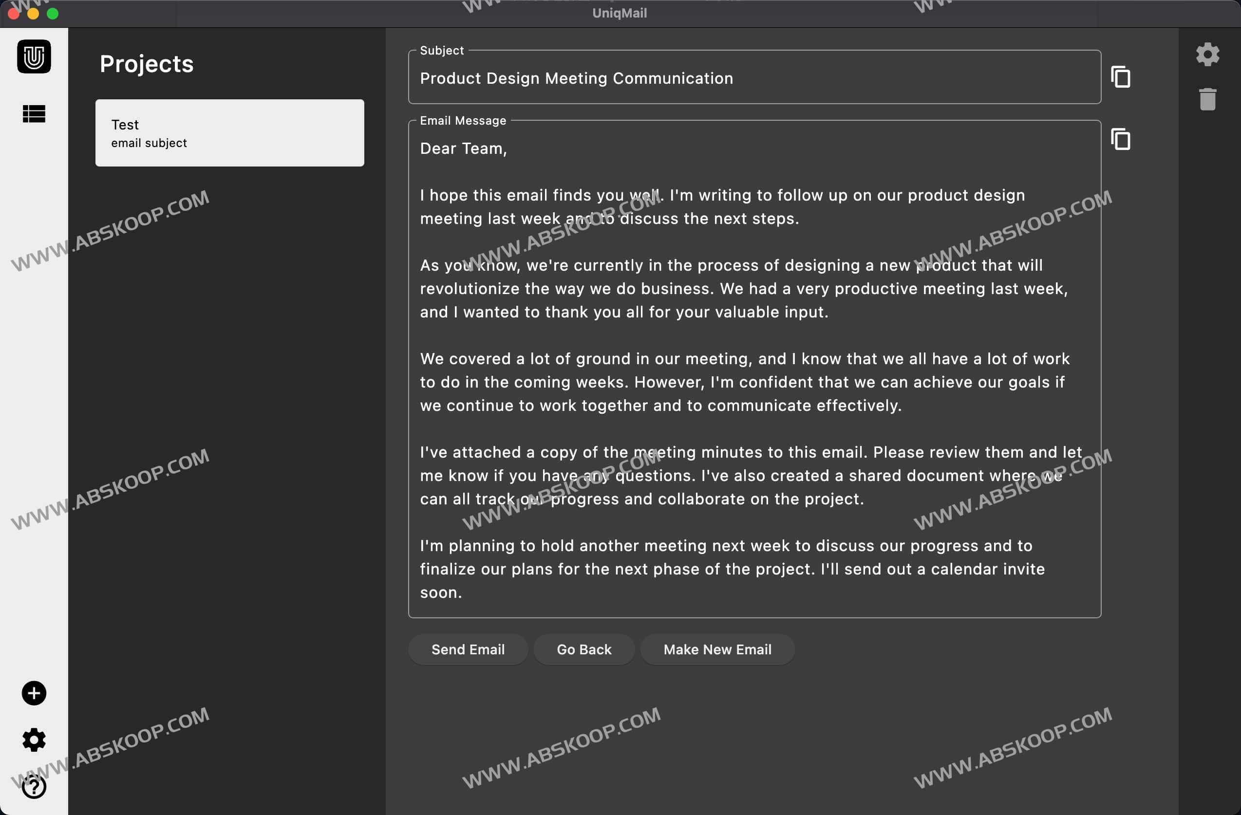 UniqMail-免费AI电子邮件工具 让AI帮你写邮件