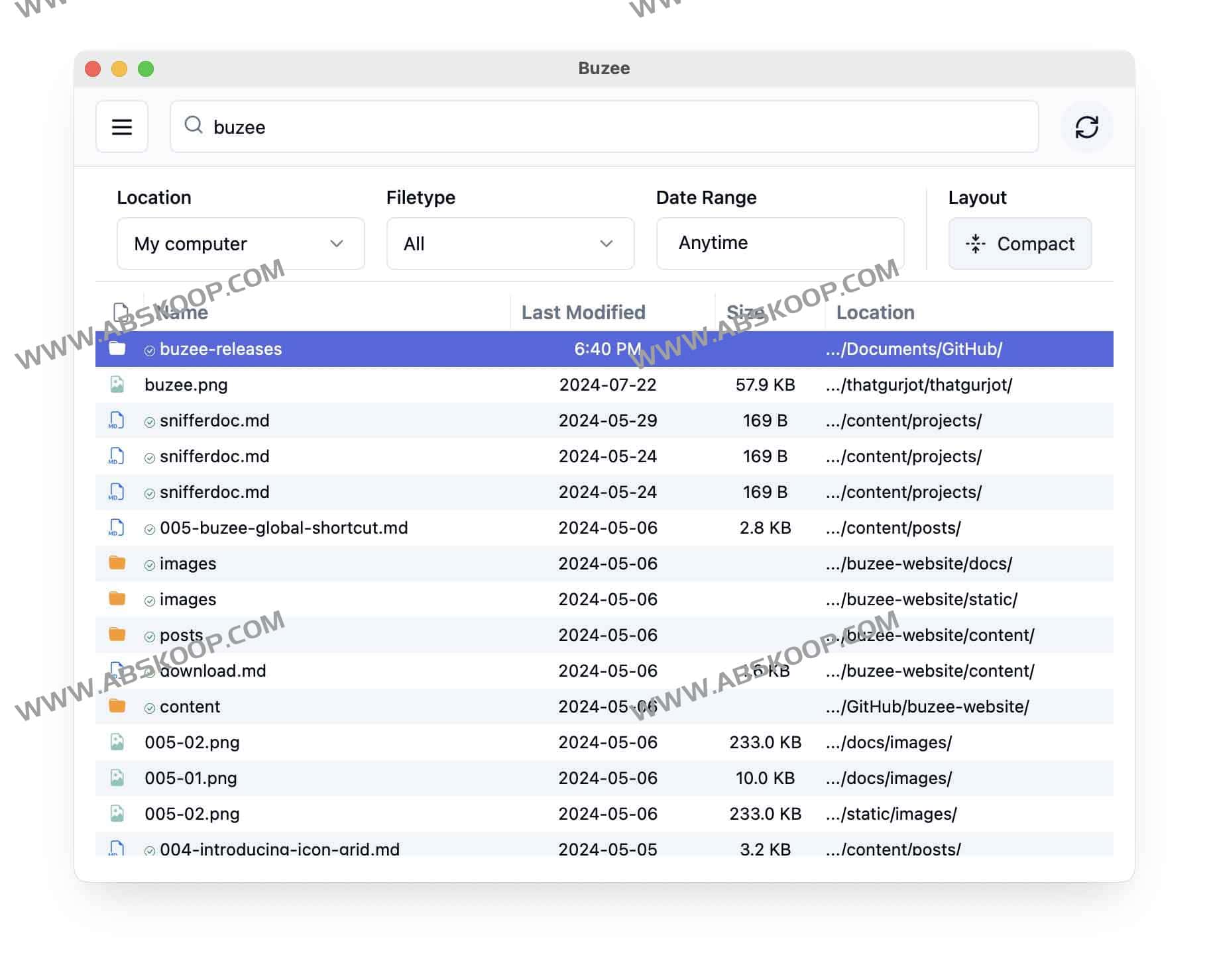 Buzee：开源超快的全文搜索应用程序