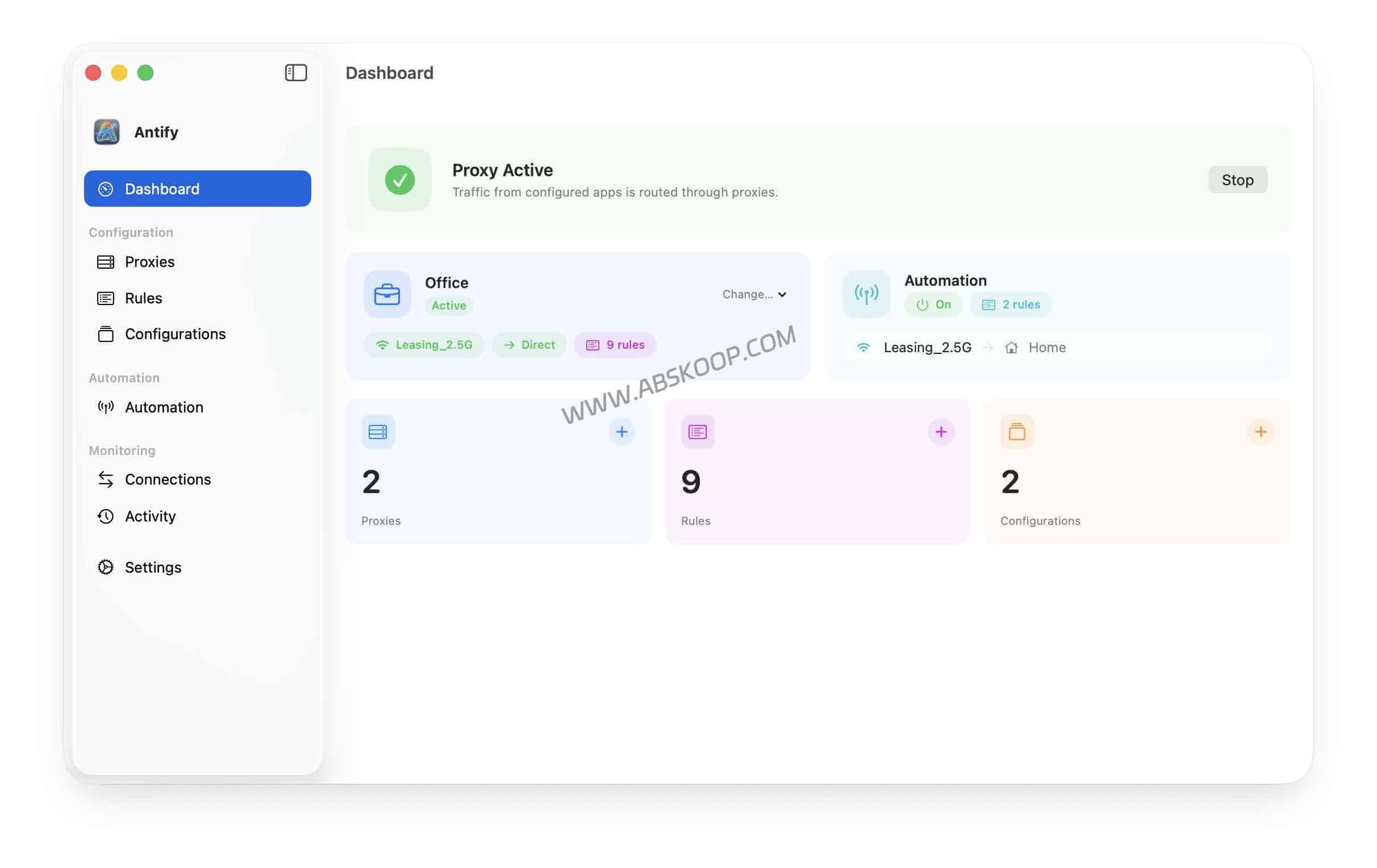 Proxifier-类工具替代方案？Antify：macOS-应用级代理工具（按-App-分流-+-本地网络控制）