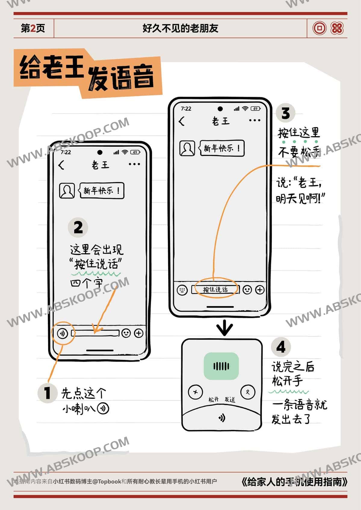 给家人的手机使用指南（A4彩印长边翻页）