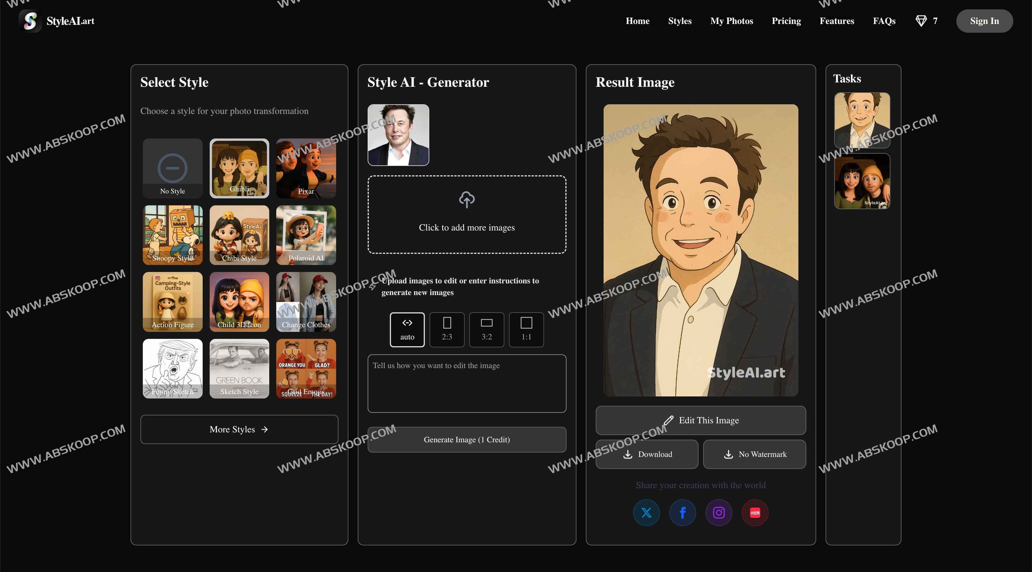Style AI：全能AI图像风格转换工具